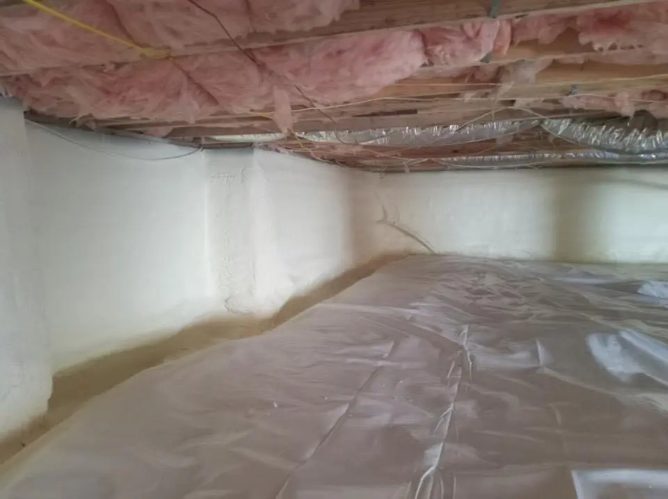 Crawl space encapsulation with closed-cell spray foam for Metal Roof Coating in Hardyston
